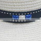 New Cheap Fashion Wholesale Striped White Paper Panam Customized Unisex Straw Hat thumbnail-2