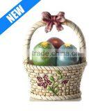 6.5' HAND PAINTED EASTER EGG BASKET thumbnail-1