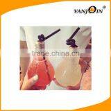 Screw Cap Lamp Bulb Shaped Plastic Juice Bottles thumbnail-5