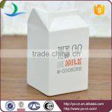 China Supplier Milk Carton Shape Ceramic Milk Jug Wholesale thumbnail-1