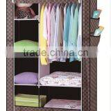 Single Canvas Effect Wardrobe Clothes Storage Cabinet thumbnail-5