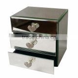 mirror jewelry box with jewelled handle