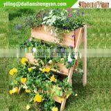 Garden Wooden Flower Pot, Vertical Wood Planter, Planter Box thumbnail-1
