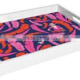 High Quality Best Selling Acrylic Lacquered Serving Rectangle Tray From Vietnam thumbnail-1