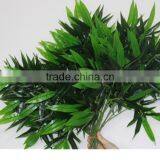 Wholesales Plastic Artificial Garden Green Bamboo Plants Lumber Craft With Leaves for Decoration thumbnail-2