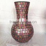 Color Mosaic Modern Flower Vase Tall Glass thumbnail-4