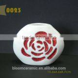 Red Ceramic Flower Vases thumbnail-3