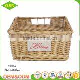 Wholesale Graceful Hand Weaved Flat Washable Poly Rattan Bread Willow Wicker Basket thumbnail-4