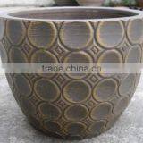 Indoor Wash Vase - Indoor Pottery With Round Rim and Pattern Outside thumbnail-1