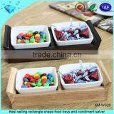 Best Selling Rectangle Shape Food Trays and Condiment Salver