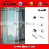 Stainless Steel Interior Frosted Glass Bathroom Door Tempered Glass Partition Sliding Door thumbnail-1