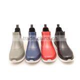 MEN WELLINGTON RAIN BOOT WITH ELASTIC GORE ANKLE LOW CUT NEW DESIGN SOFT DURABLE WATERPROOF RAIN SHOES thumbnail-4