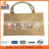 Christmas Fashion Tote Bag Made by Jute Fabric Recycling thumbnail-1