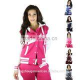 New Womens Ladies Varsity Joggers Baseball Soccer Tracksuit thumbnail-1