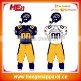 Hongen Apparel Heat Transfer Black American Football Jersey Capless Sleeves Football Jersey thumbnail-1