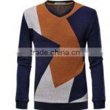 100% Polyester Cotton Material Adults Plain Men's T Shirt/V Collar Long Sleeved T Shirt thumbnail-3