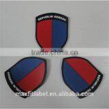 China Factory Fashion Embosssed Pvc Rubber 3d Patch With Hook and Loop Backing thumbnail-4