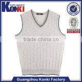Fashional Designed Men's v Neck Cotton Sweater Vest