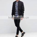 New Design Long Sleeve Button Placket Ribbed Cuffs Blue Stripe Men's 100% Cotton Breathable Pique 200g Blank Casual Polo T-Shirt thumbnail-4