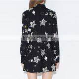 HAODUOYI Women Fashion Star Sky Printed Playsuits Slim Long Sleeve Jumpsuits thumbnail-4