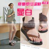 HFR-YS30 2015 Summer in Europe and America Belt Buckle Wild Beach Flip Flat Roman Style Sandals thumbnail-3