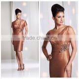 Woman Satin Casual Short Sleeve Party Dress Patterns thumbnail-1