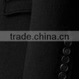 2014 Men Coat Double-Breasted Black Color Wool thumbnail-2