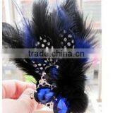 Men/women Diamond Brooch Night Bright Feathers Brooch MC Bride Wedding Brooches thumbnail-5