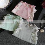 Three Colors Blank Sweater Knitted Cotton Summer Pullover for Girls thumbnail-1