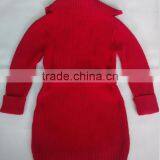 In-stock New Fashion Salior Collar Long Sleeve Belt Knitted Girls Cardigan thumbnail-2