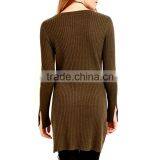Characteristic Brown Lady High-waisted Sweater Dress With Jag thumbnail-2