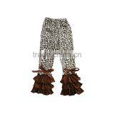 Wholesale Giggle Moon Latest Design Fall and Winter Children Girls Cotton Triple Ruffle Leopard Grain Pants thumbnail-1