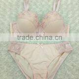 Comfortable Latest Design Embroidered Lace Bra Panty Set thumbnail-1