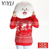 2017 Fashion Womens Cotton or Acrylic Pullover Ugly Christmas Sweater Reindeer thumbnail-3