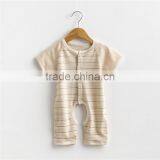 Wholesale Organic Baby Clothes 100% Organic Cotton Striped Romper Baby Clothing thumbnail-1