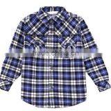 Children's Fashion Thick Keep Warm Long Sleeve Brushed Apron Check Shirt With Two Pockets thumbnail-2
