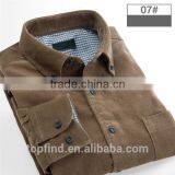 Dark Coffee Corduroy Shirt for Men 2016 thumbnail-1