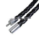 Black Braided Cord Magnetic Clasps Leather Football Bracelet Handmade Leather Bracelet thumbnail-2