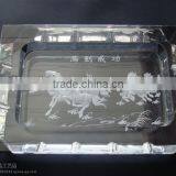 Engraved Crystal Ashtray thumbnail-1