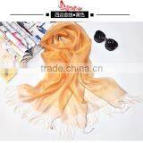 2017 Latest Fashion Organza Scarves Two Layer Silk Scarf Best Selling for Ladies Silk Scarf Hijab Caps thumbnail-5