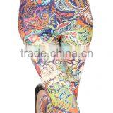 Sexy Cashew Flowers Milk Silk Printed Skinny High Elastic Leggings thumbnail-4