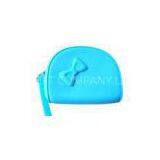 Zip Silicone Handbags For Ladies , Blue Butterfly Tie Novel Design
