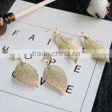 LONG Leaf Leaves Branch Bronze Earrings Hook Clip-on Dangle Drop Earring thumbnail-3
