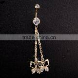 Button Gem Body Piercing Flower Navel Belly Ring Yiwu thumbnail-3