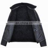 2015 Lastest Fashion Mens Stylish Warm Lamb Nappa Leather Jacket thumbnail-2