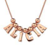 Multiple Letters Name Necklace in Silver Initial Charm Pendant Necklace Best Friends Gifts thumbnail-1