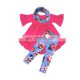 Girl 3 PCS Floral Fall Outfit Kids Boutique Clothing Girls Clothing Set thumbnail-2