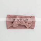 Organic Cotton Bow Knot Knitted Ribbed Baby Headband For Babies thumbnail-4