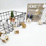 10LED String Wooden Christmas House Lights Hanging For Christmas Decoration Battery Operated thumbnail-3