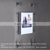 Cable Wire Suspension Advertisement A4 Acrylic Pocket Display